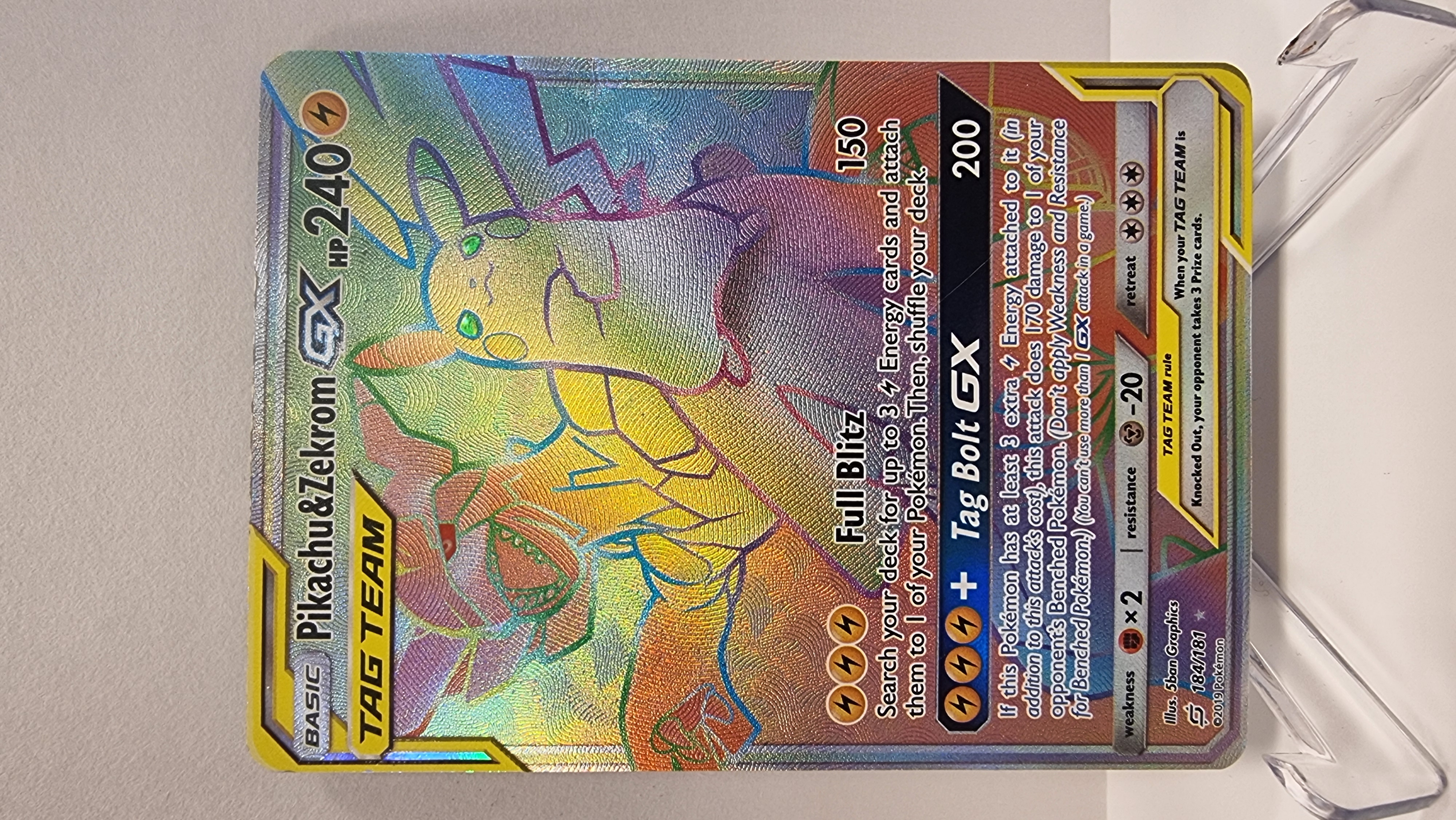 2019 Team Up - Pikachu & Zekrom GX - Secret Rainbow Rare