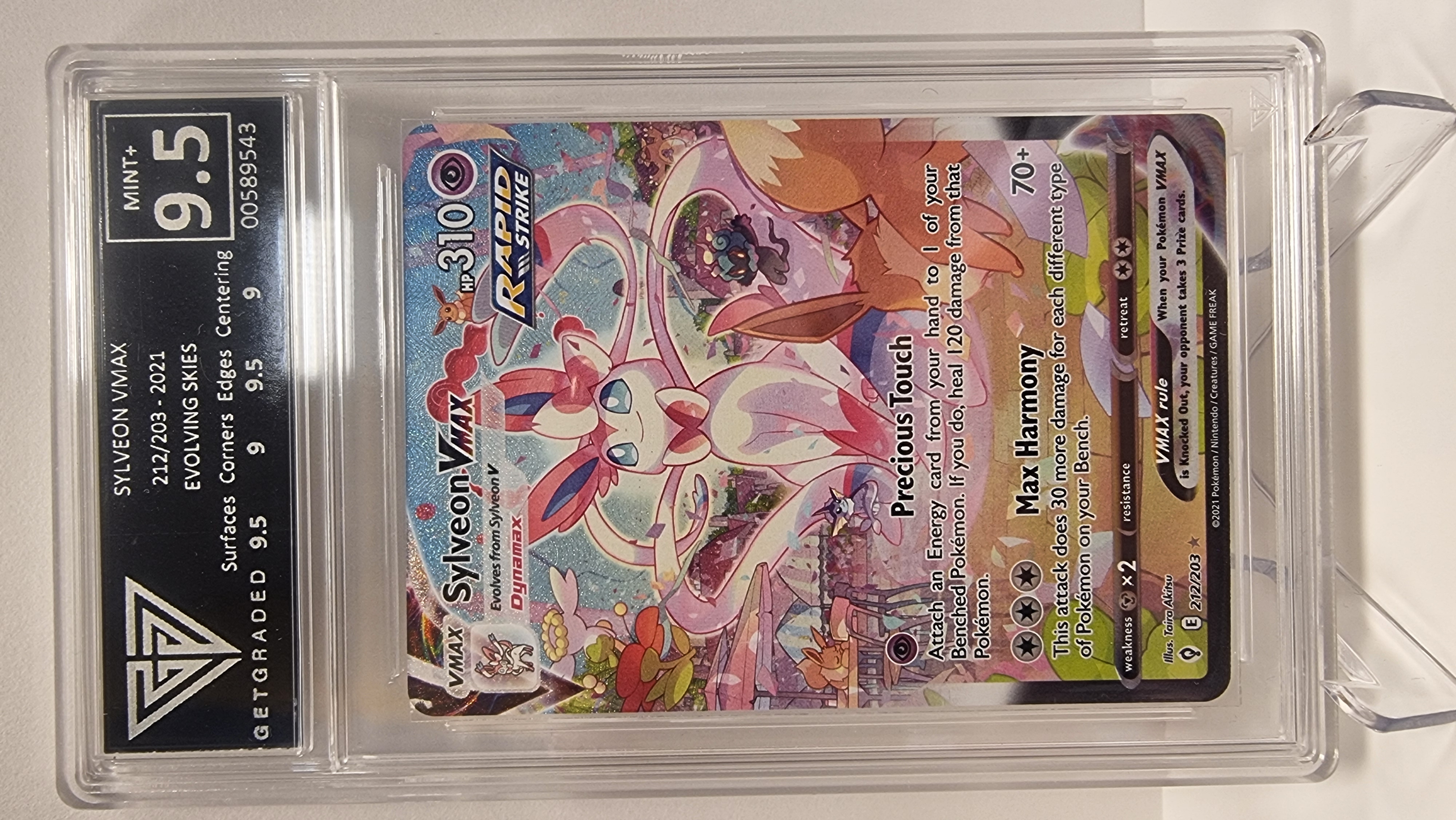 2021 Evolving Skies - Sylveon VMAX - Alternate Art Secret Rare - GetGraded 9.5