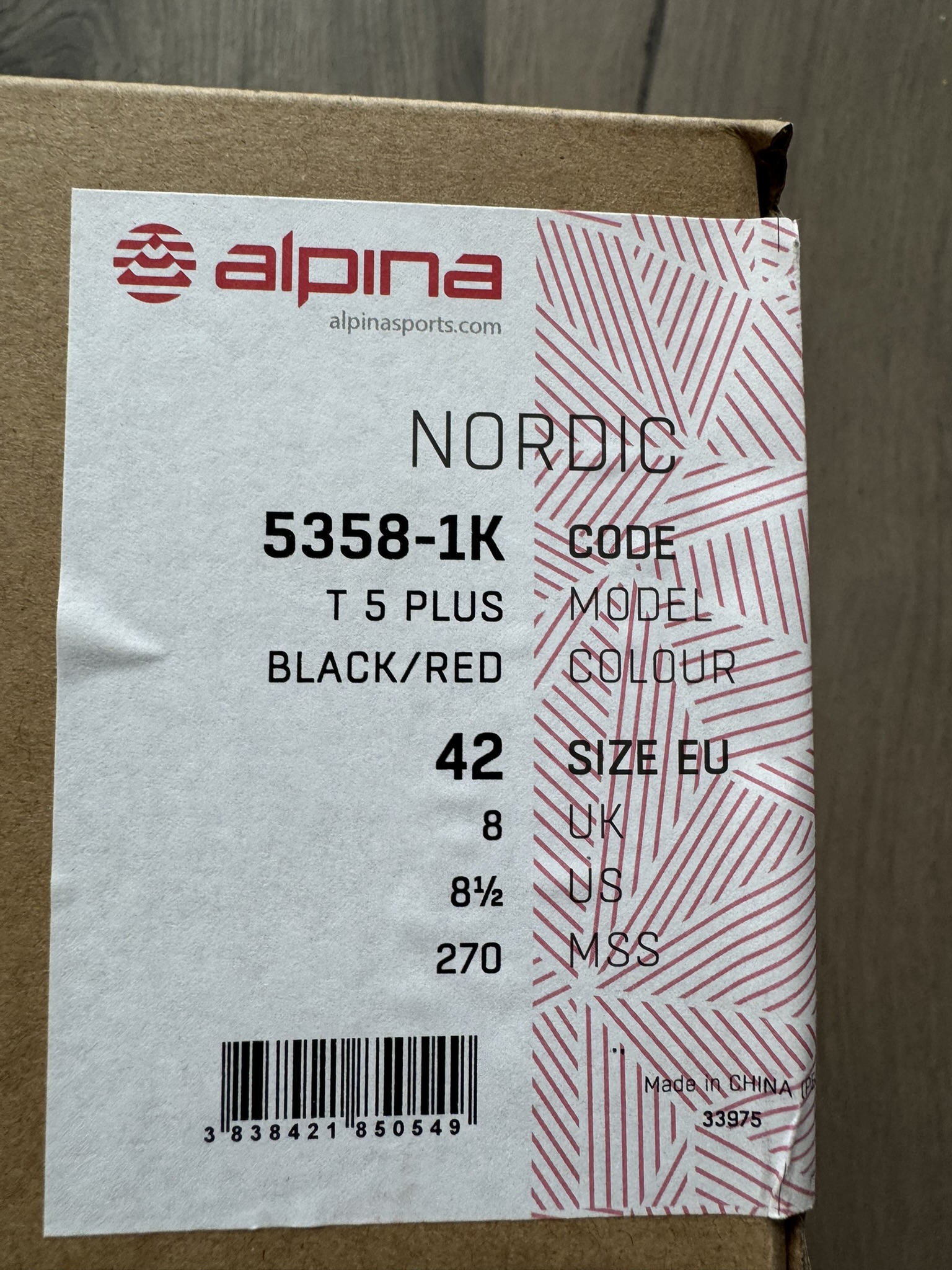Alpina T5 Plus gönguskíðaskór nr 42