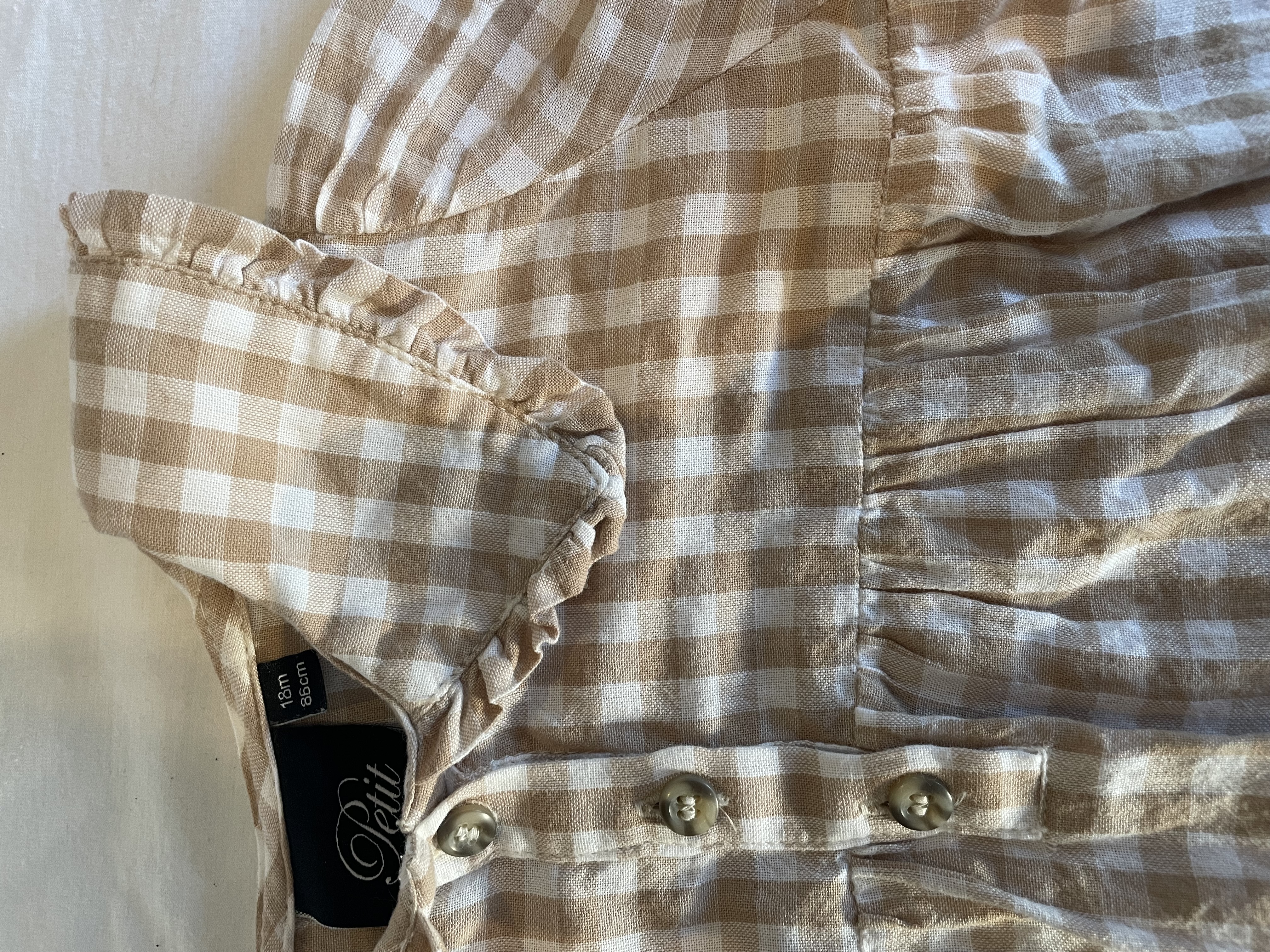 Petit Sofie Köflóttur kjóll - 86