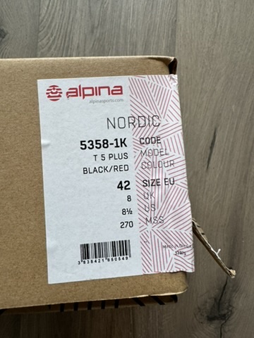 Alpina T5 Plus gönguskíðaskór nr 42