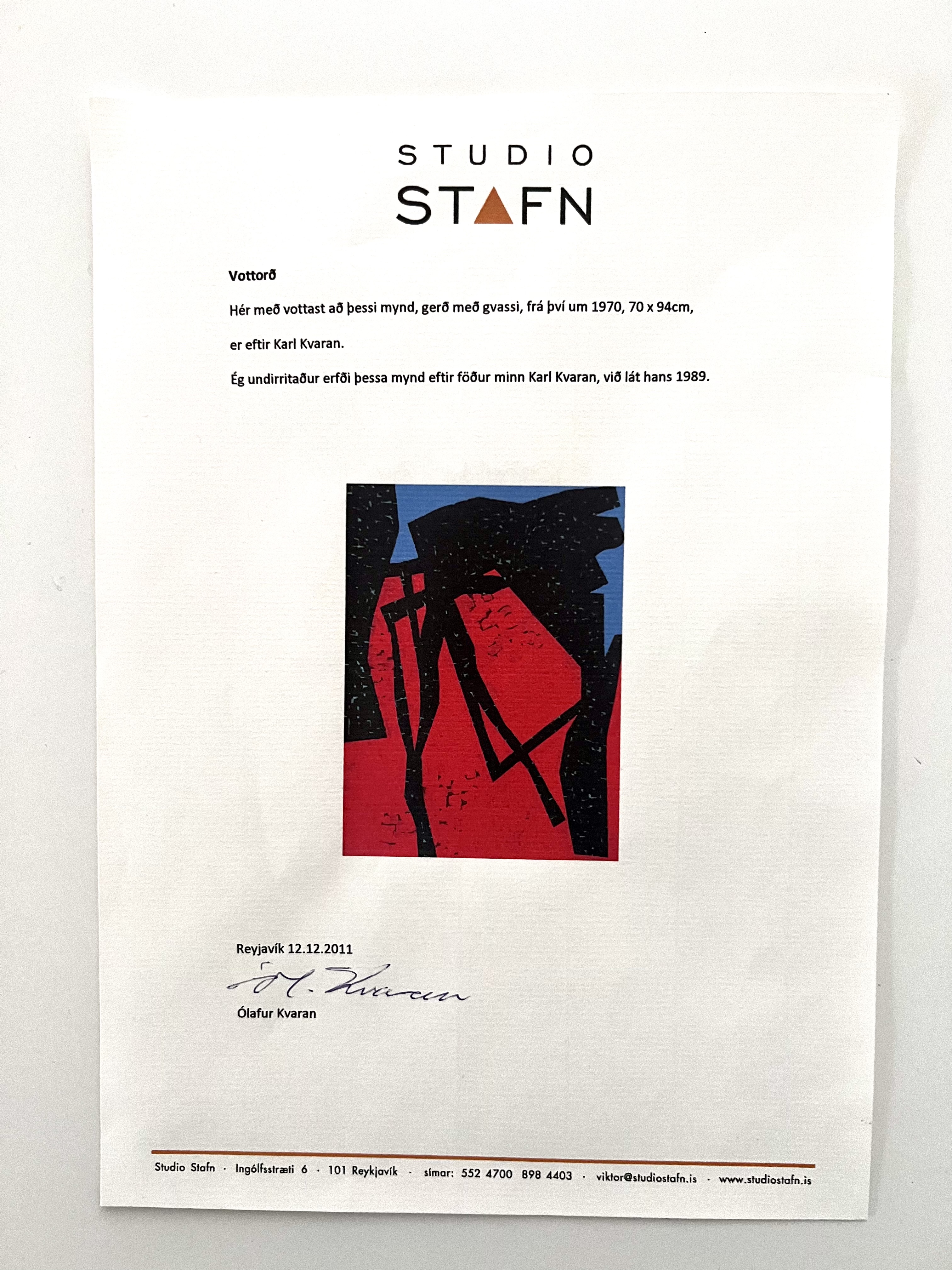 Karl Kvaran - Gvass - 70x94cm