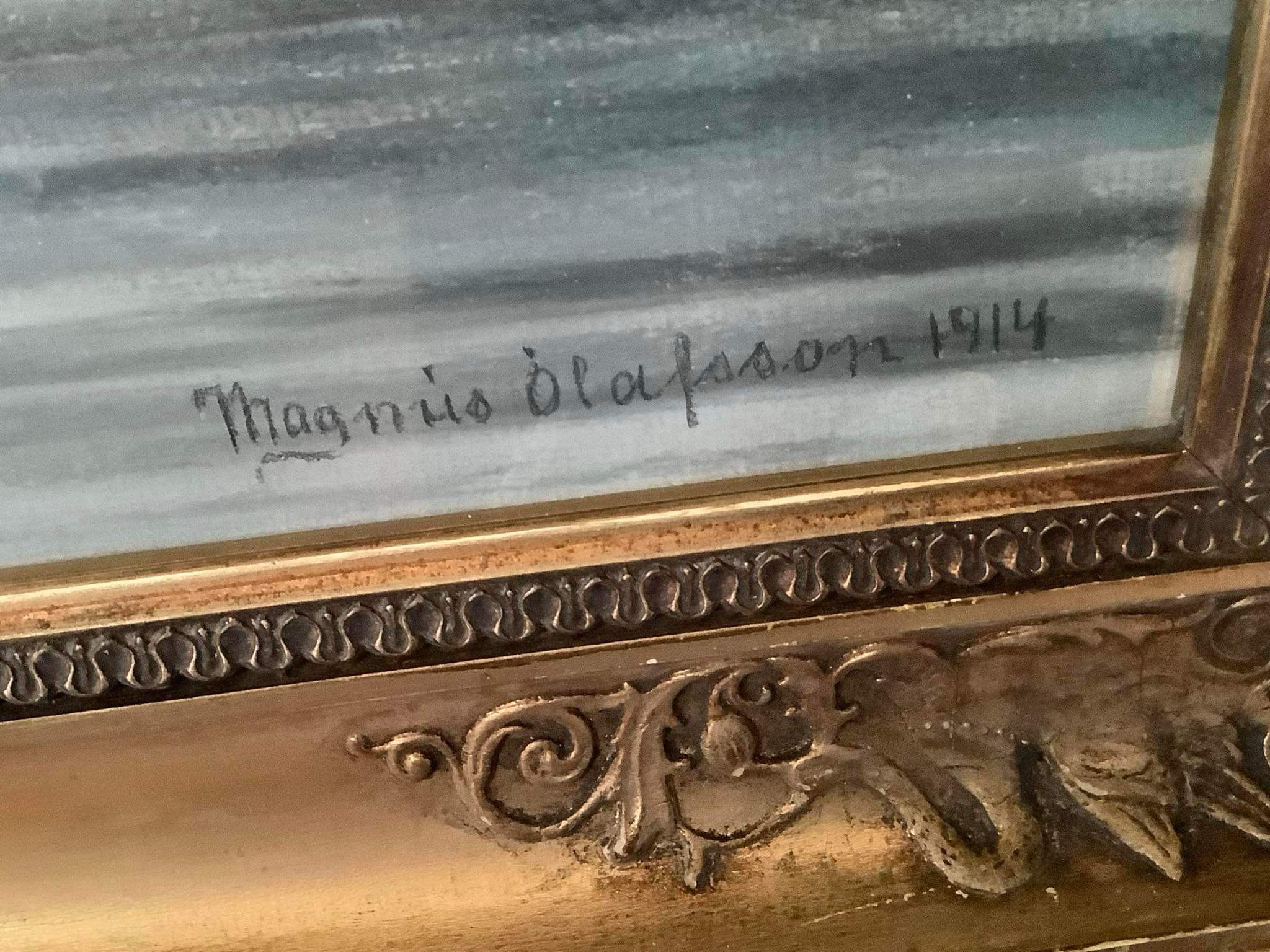 Magnús Ólafsson (1862-1937) - Almannagjá Þingvöllum