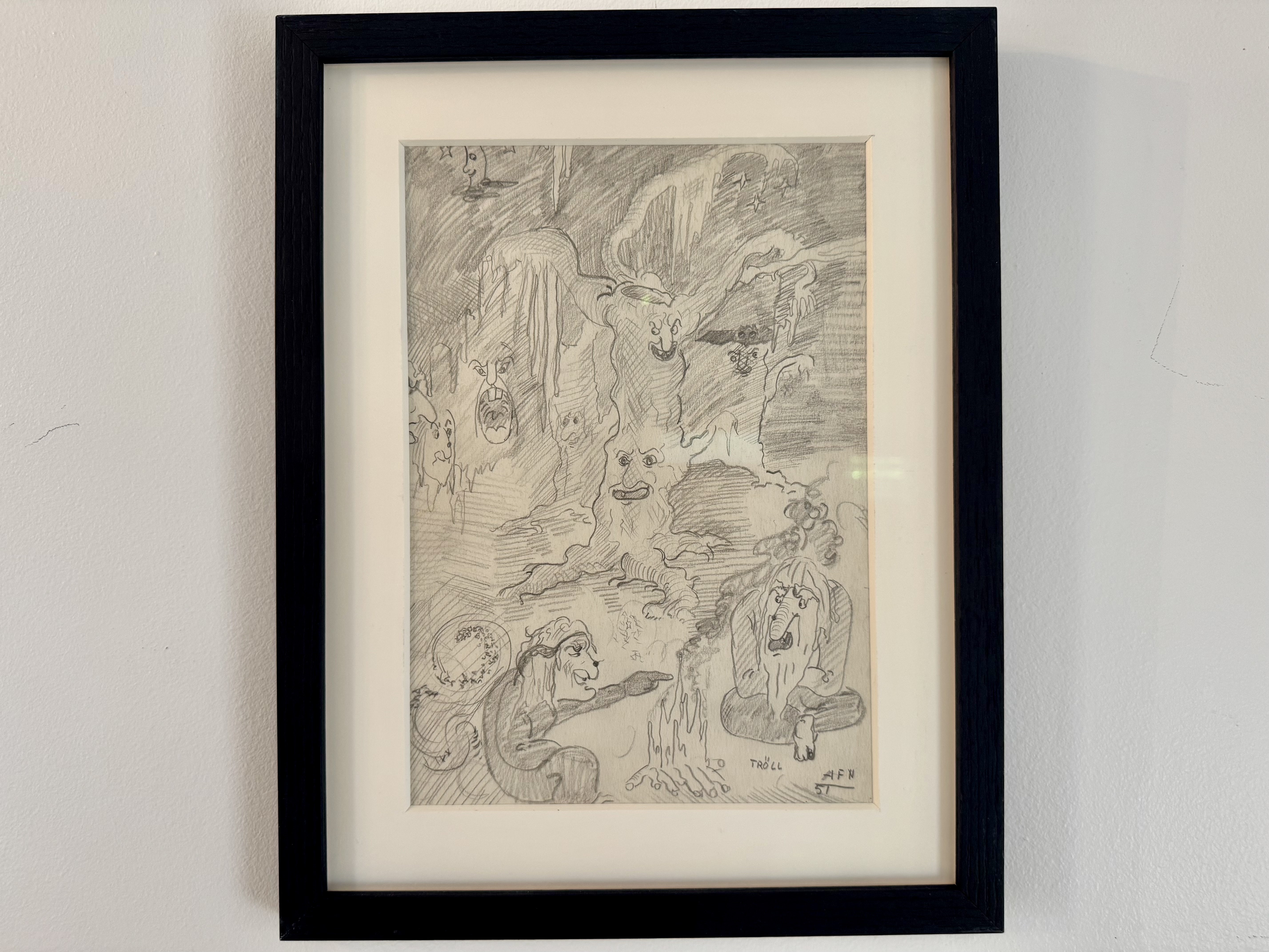 Alfreð Flóki - 20x29 - Tröll