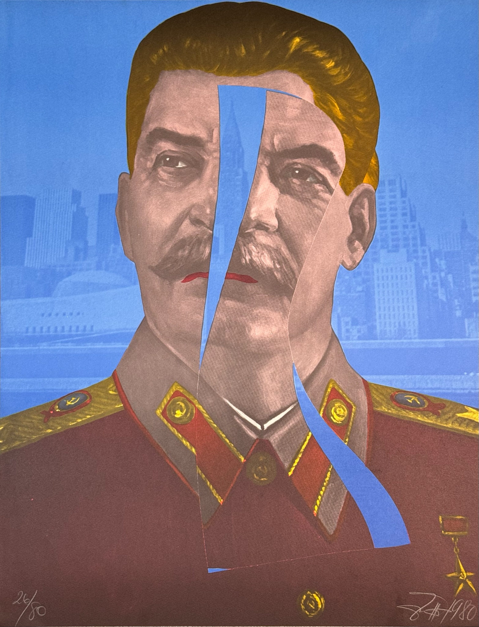 Erró / Guðmundur Guðmundsson (1932) - Staline in New York (1980) 26/80