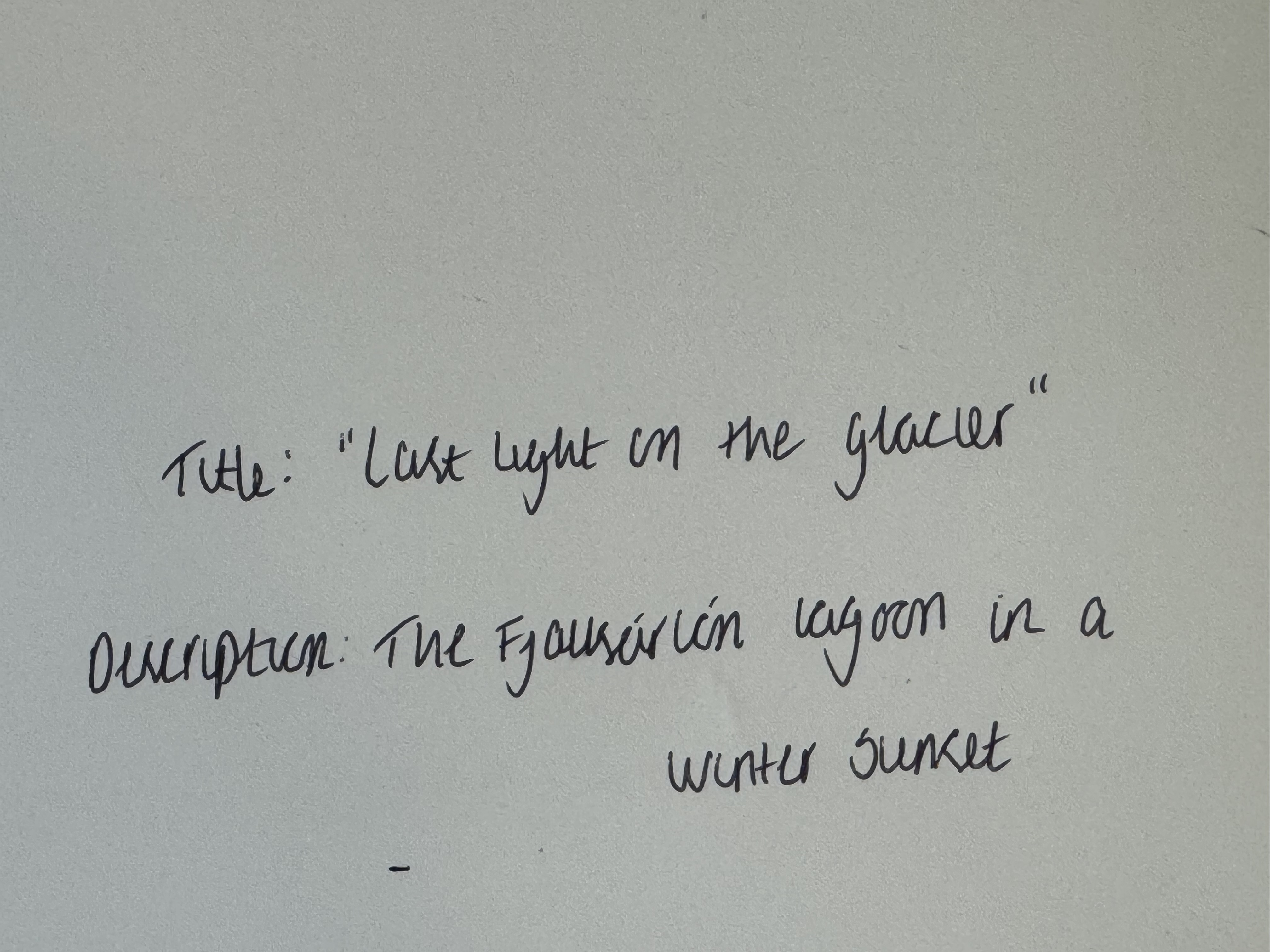 Ókunnur Höfundur - Last Light on the Glacier