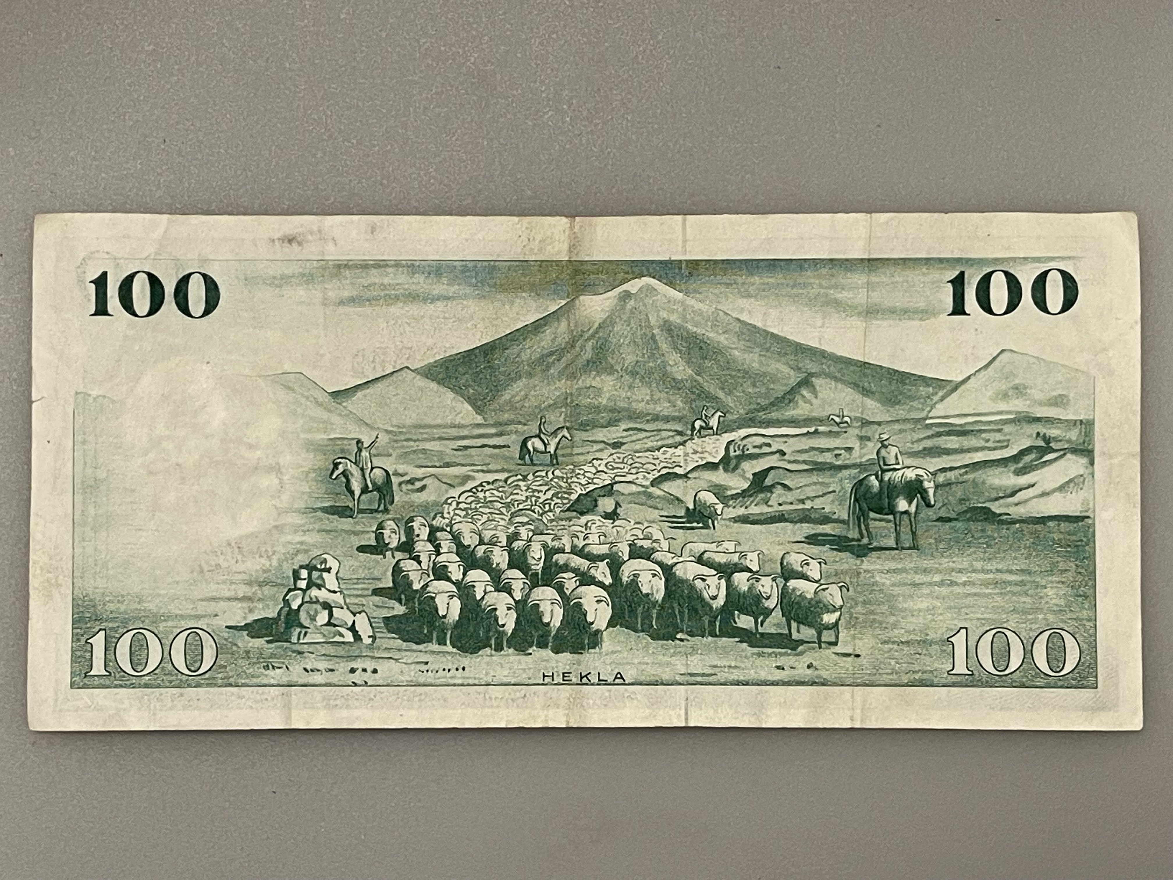 Hundrað króna seðill - fyrir myntbreytingu