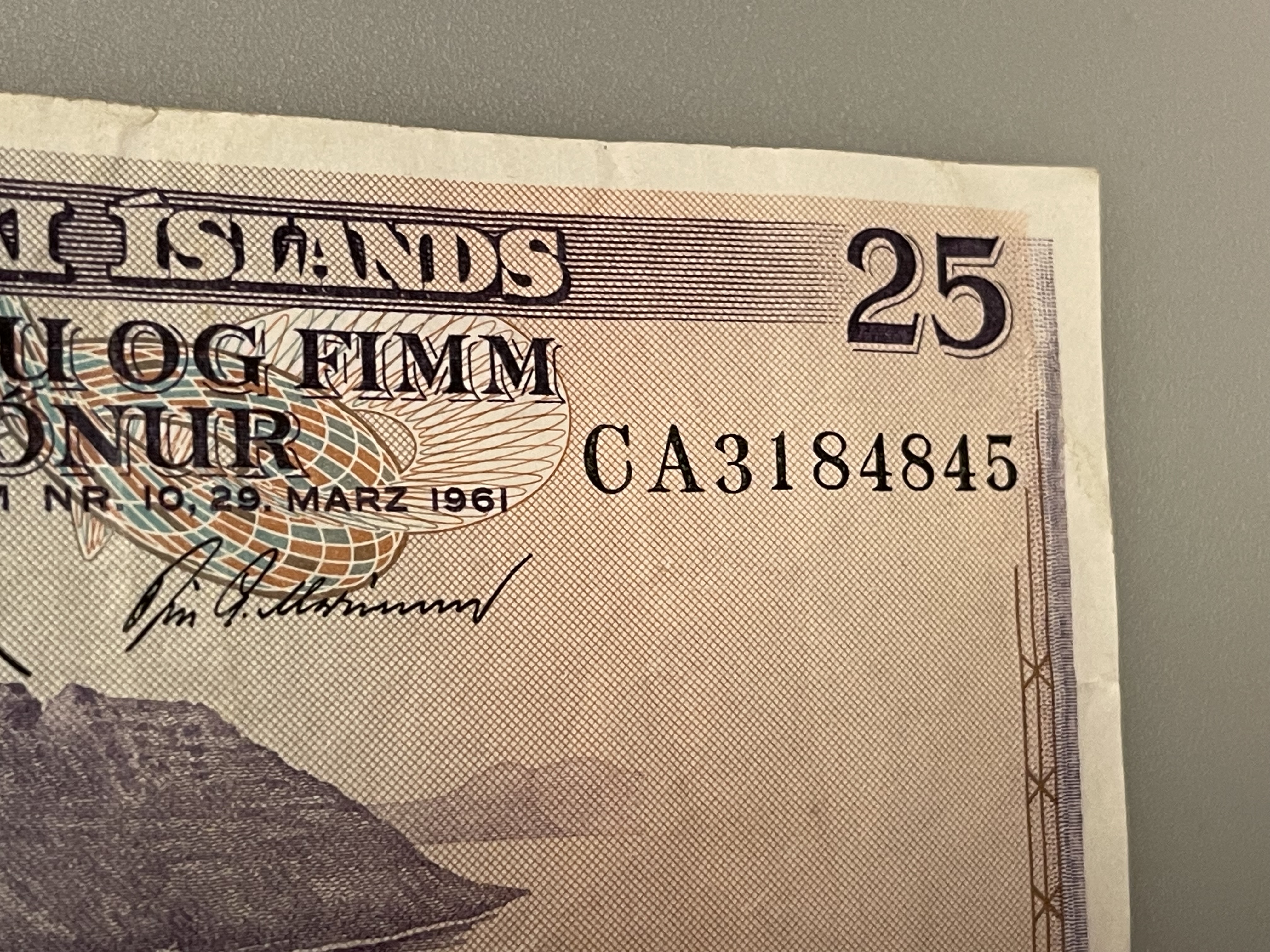 25 Krónur - Ísland - 1965-1972