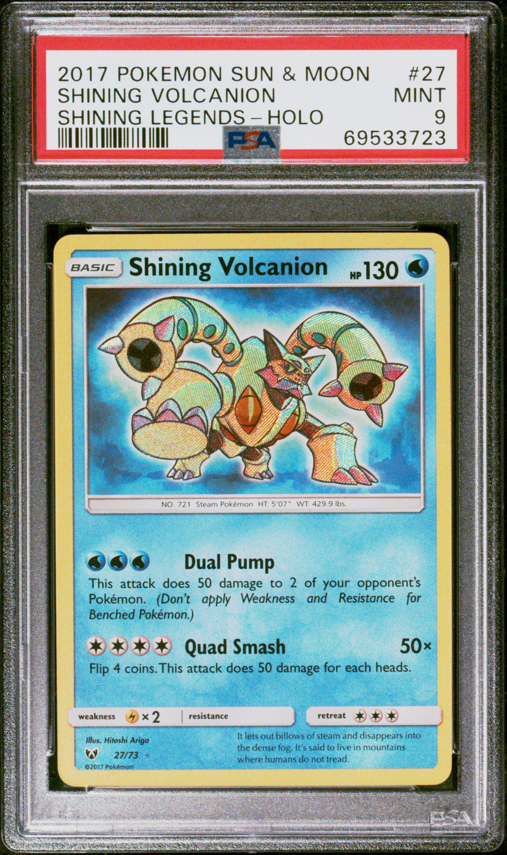 2017 Shining Legends - Shining Volcanion - PSA 9