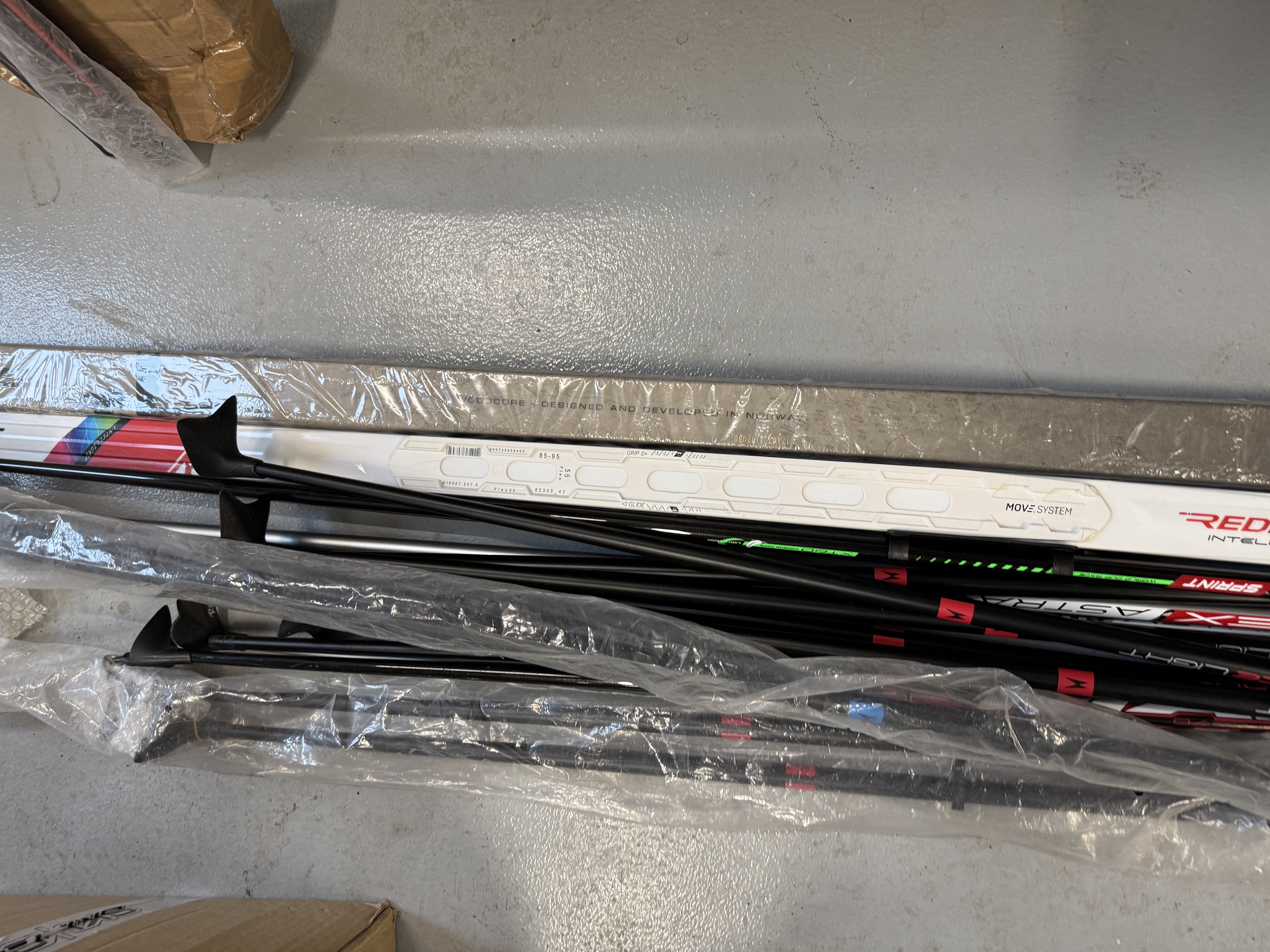 Stök skíði og skíðastafir