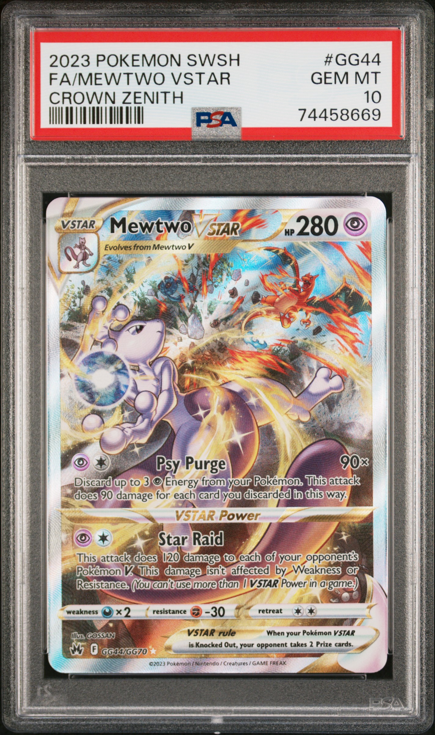 2023 Crown Zenith - Mewtwo VSTAR - PSA 10